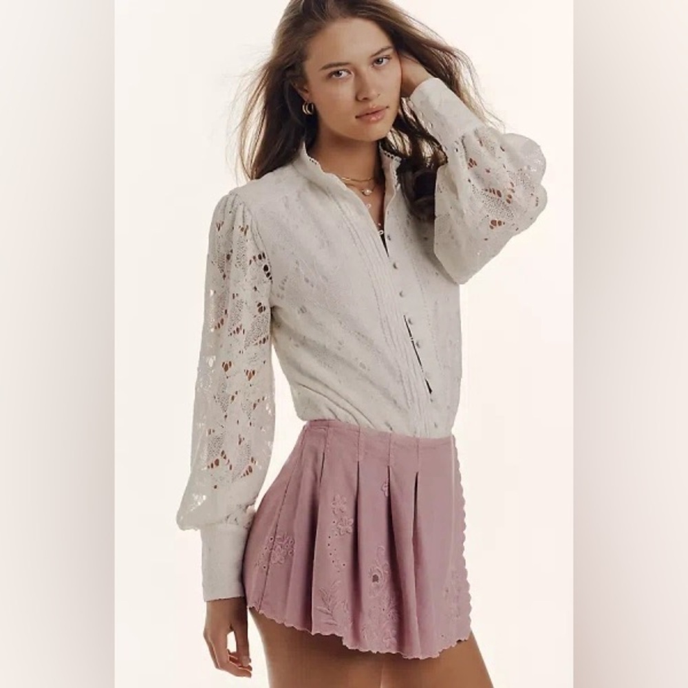 NWT! BY ANTHROPOLOGIE ASYMMETRIC PLEATED SKORT - SIZE 14 🦉